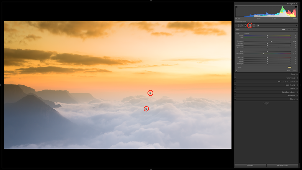 How to use Graduated filter in Lightroom for Landscape Photographs