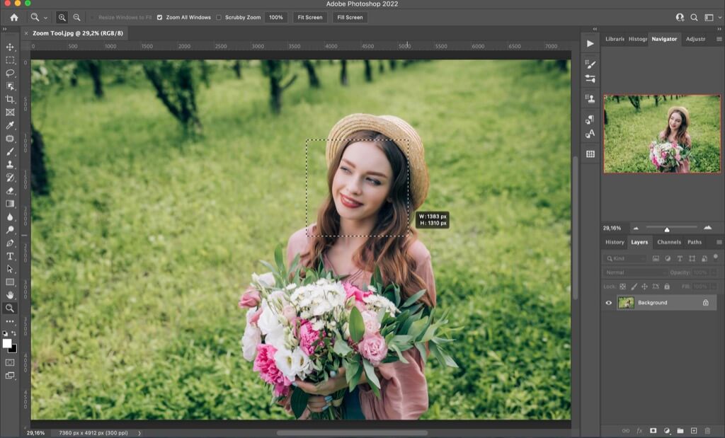 How to Zoom Into Photoshop