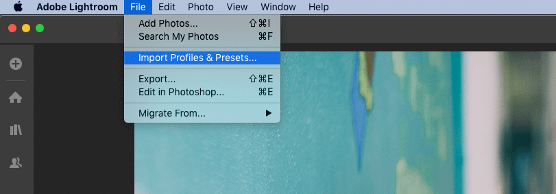 import presets lightroom cc