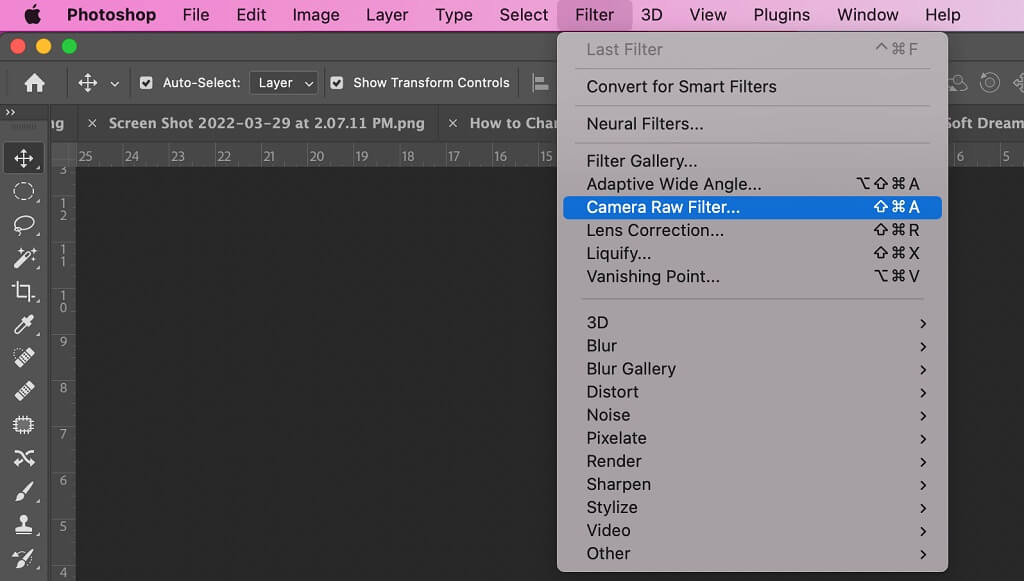 Photoshop How to Open in Camera Raw