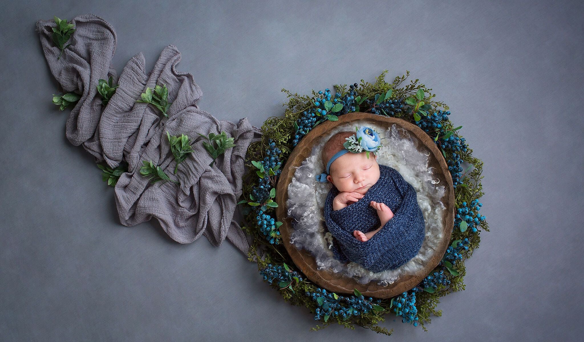 Newborn Digital Backdrop: Blueberry Hill - Pretty Presets for Lightroom