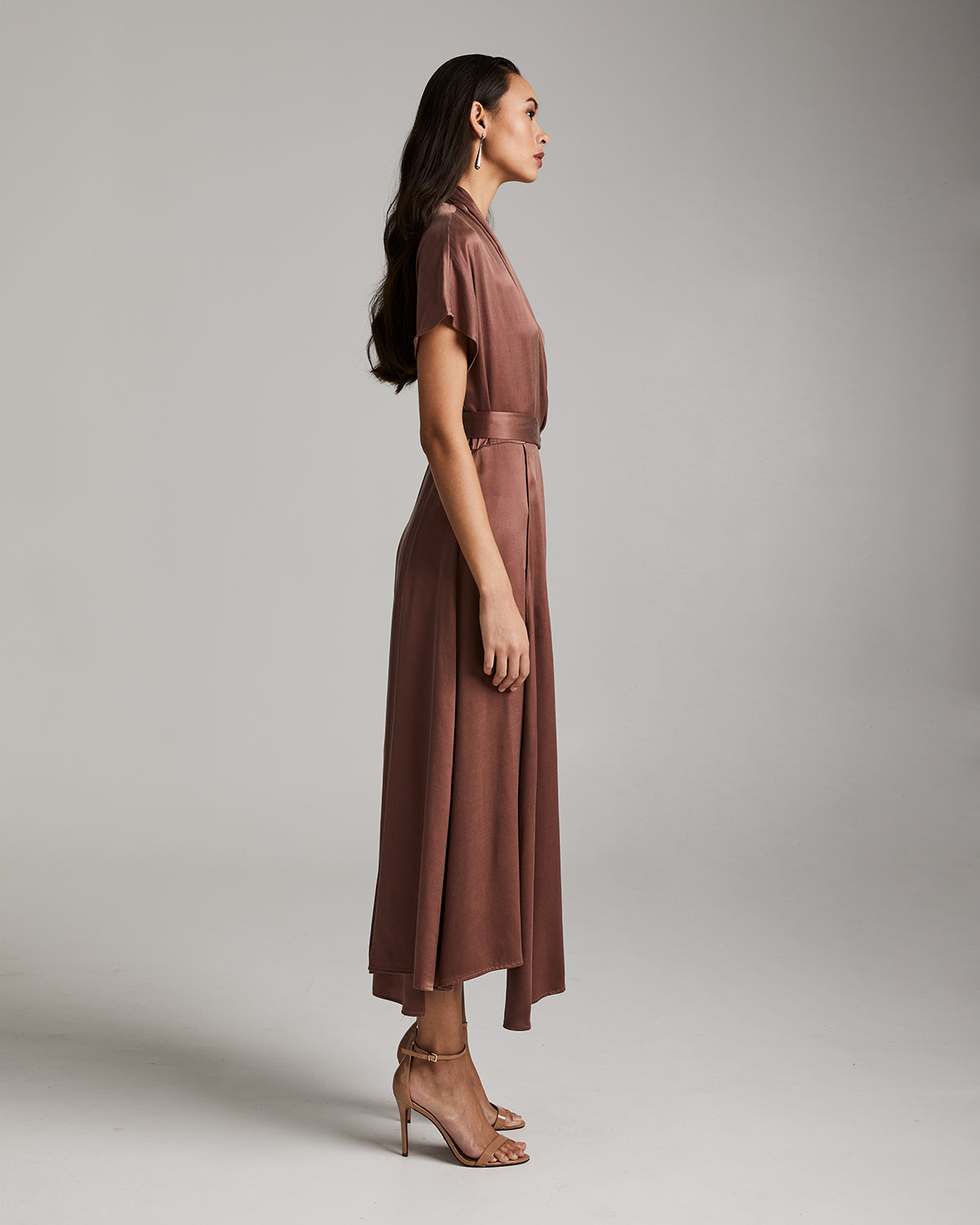 Butterfly Wrap Dress in Cupro