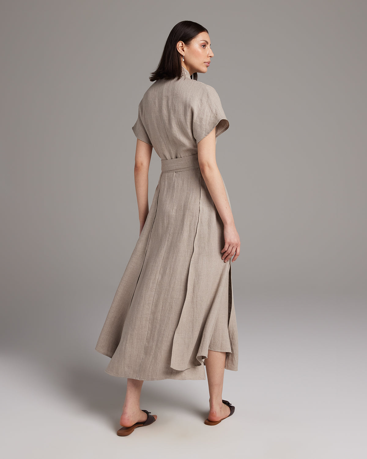 Butterfly Wrap Dress in Linen