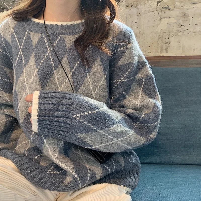 O Neck Knitted Pullovers Sweater