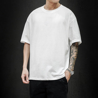 Men's Solid T Shirt Oversized Hip Hop Short Sleeve – Queencloth