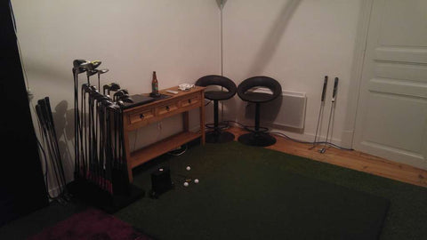 home golf simulator, Skytrak, Here We Golf