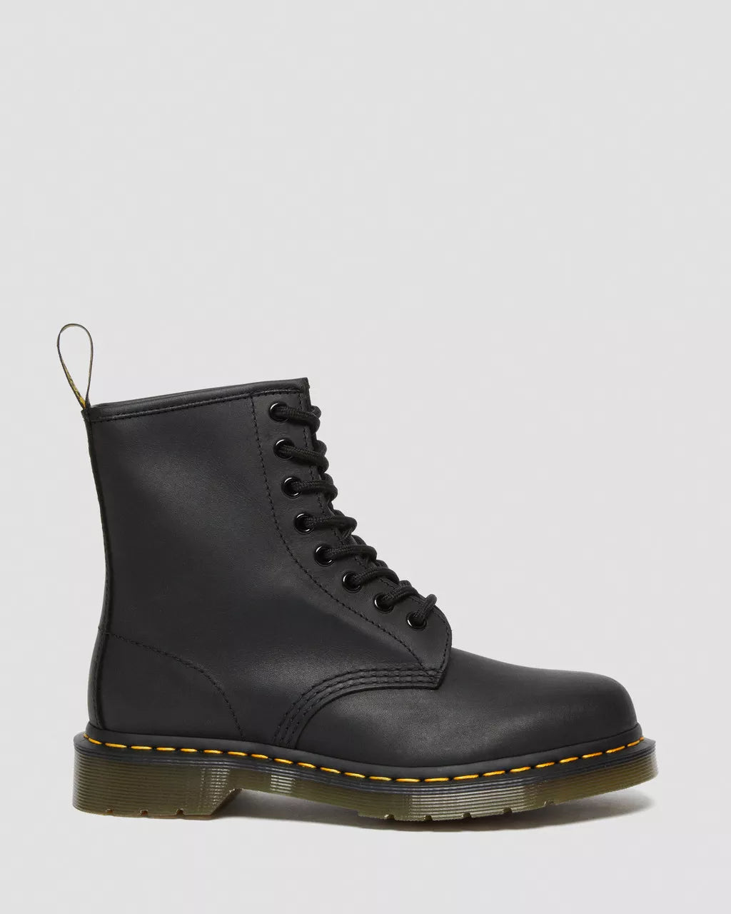 1460 Black Greasy Leather Lace Up Boot