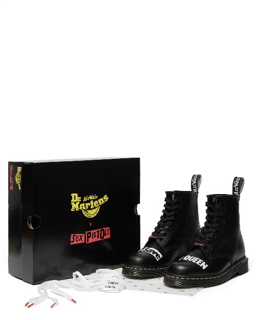 Seizoen Portaal oplichter 1460 SEX PISTOLS BLACK ROLLED SMOOTH BOOT – Posers Hollywood