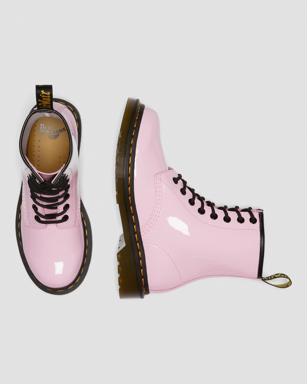 1460 PALE PINK PATENT LACE BOOTS – Posers