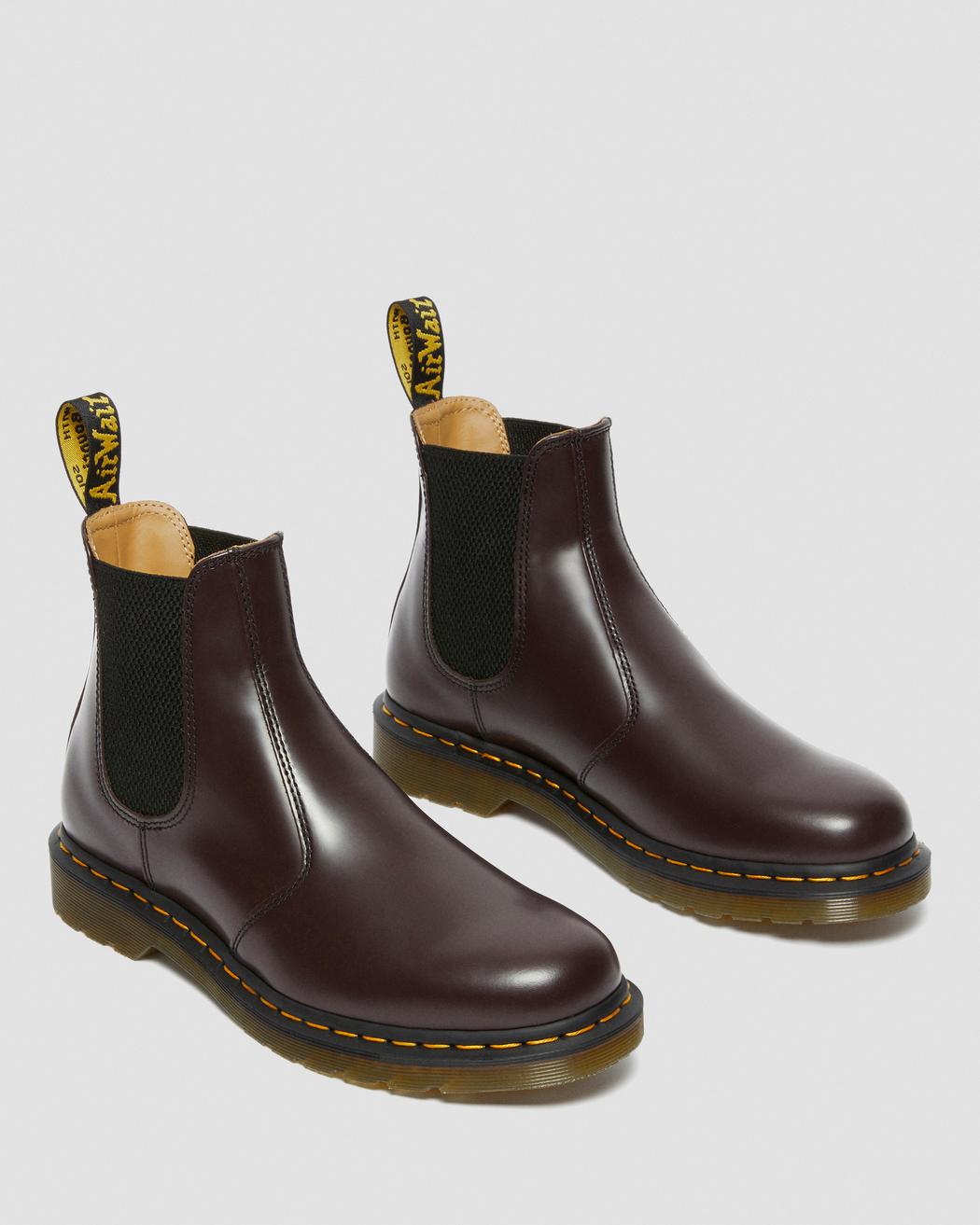 2976 BURGUNDY YELLOW STITCH SMOOTH LEATHER CHELSEA – Posers