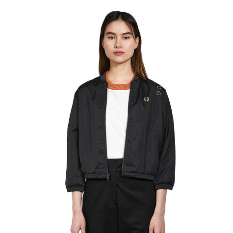 Fred Perry Amy Winehouse Satin Bomber Jacket (Black) – Posers Hollywood