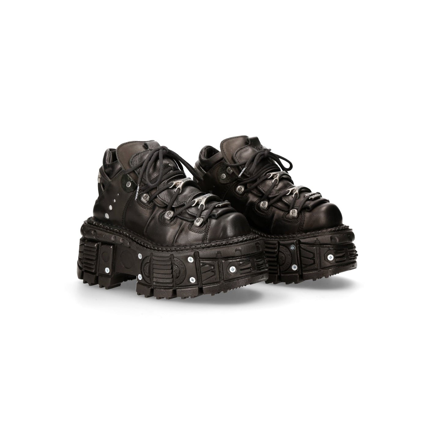 NEW ROCK BOOT BLACK REACTOR WITH LACES – Posers Hollywood