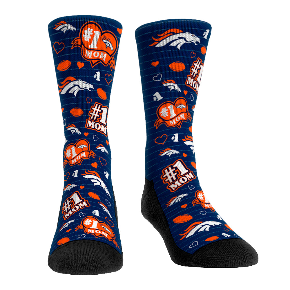 Denver Broncos Socks - #1 Mom Socks - NFL Socks - Rock 'Em Socks