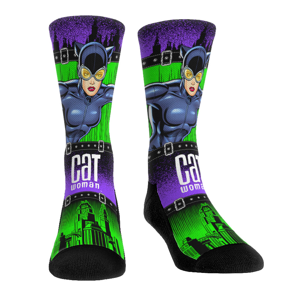 Catwoman Socks Villain Pose Rock Em Socks Dc Comics Socks