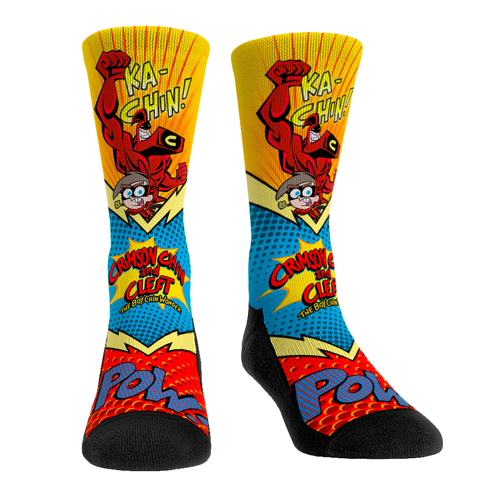 Fairly OddParents Socks - Crimson Chin And Cleft Socks - Rock 'Em Socks