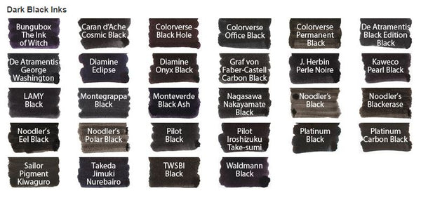 The Ultimate Guide to Black Fountain Pen Inks: Darkest Blacks, Top 5 P – BD  Pen