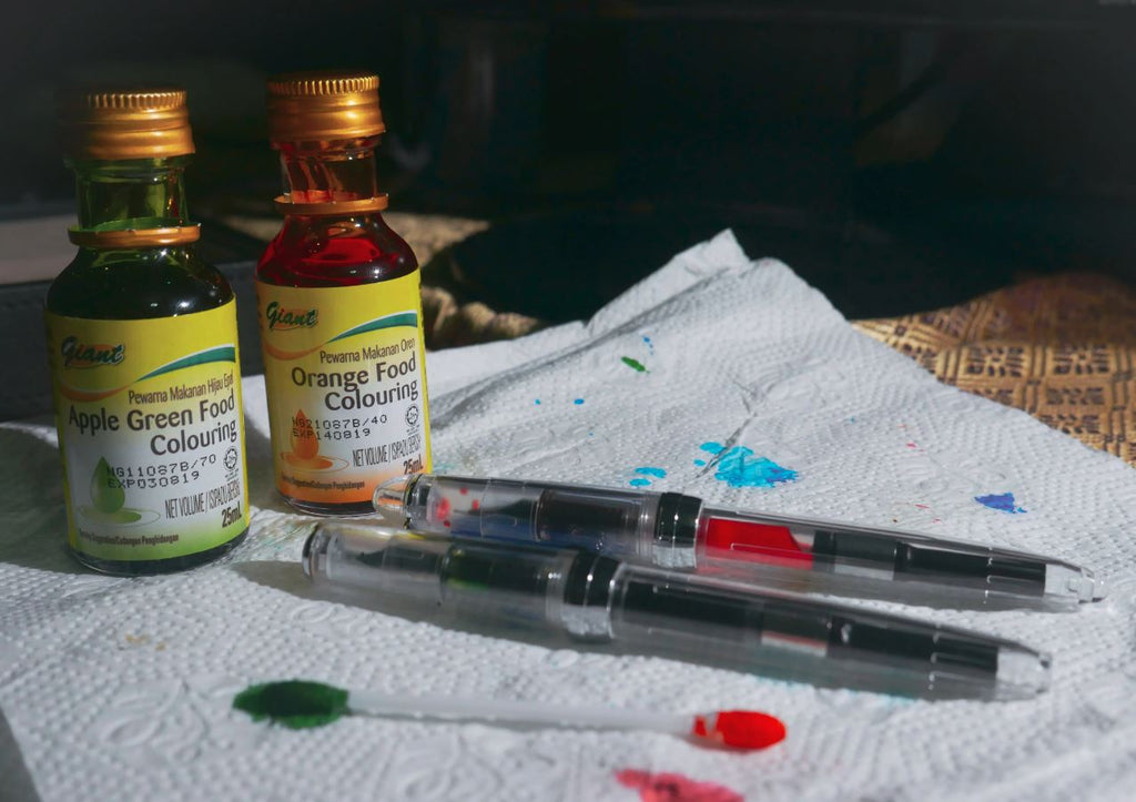 food coloring in fountain pens