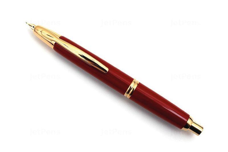 Pilot Capless aka Vanishing Point Fountain Pen - Red/Gold