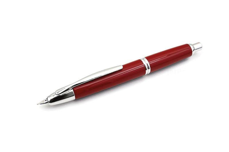 Pilot Capless aka Vanishing Point Fountain Pen - Red/Silver