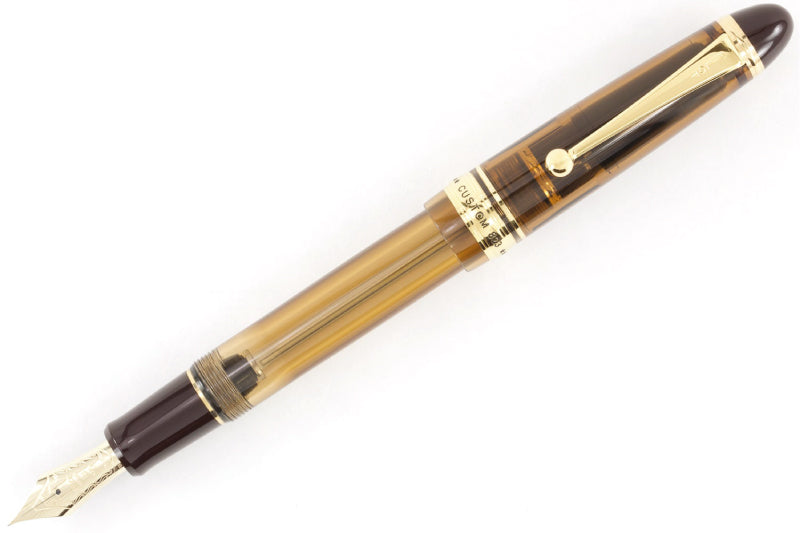 Pilot Custom 823 Fountain Pen - Amber with Ink