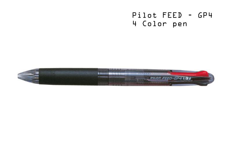 Pilot Feed - GP4 - 4 Colour Ballpoint pen - Fine tip