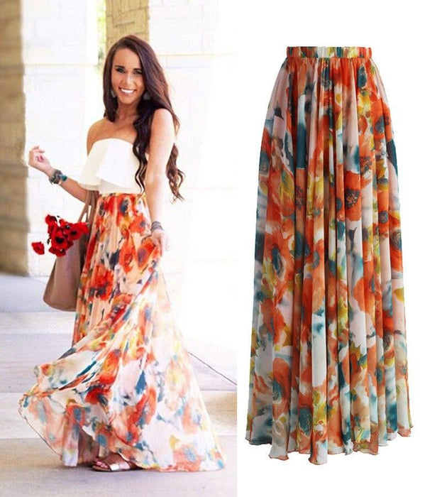 long skirt summer outfit