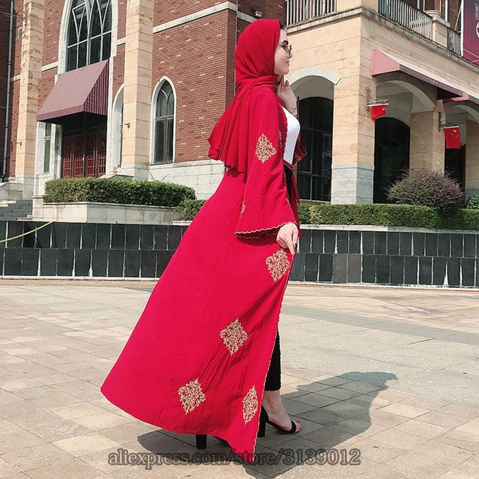 Spiksplinternieuw Dubai Open Abaya Kimono Muslim Hijab Dress Kaftan Abayas Islamic MC-53