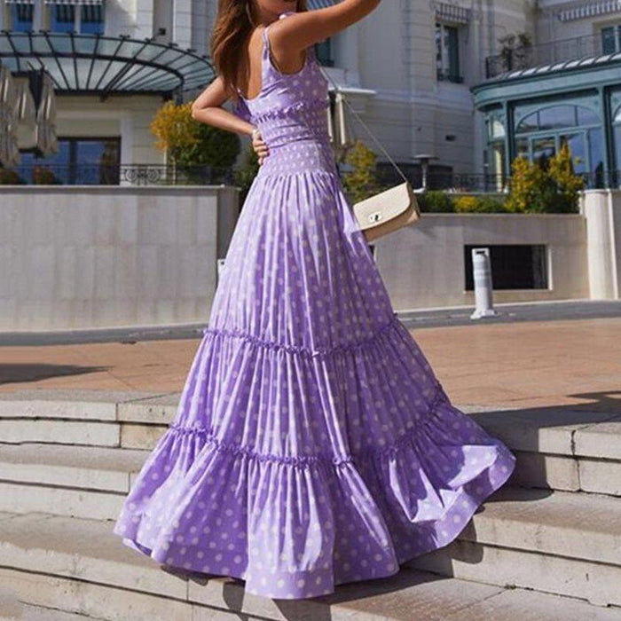 purple summer maxi dress