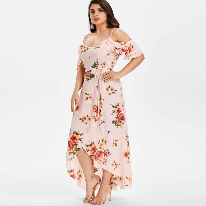 plus size cold shoulder summer dresses