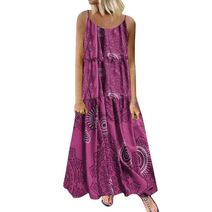 Women Plus Size Maxi Dress Bohemian 