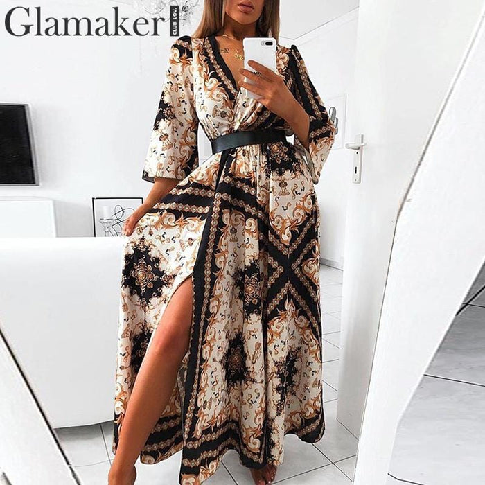 long sleeve maxi bodycon dress