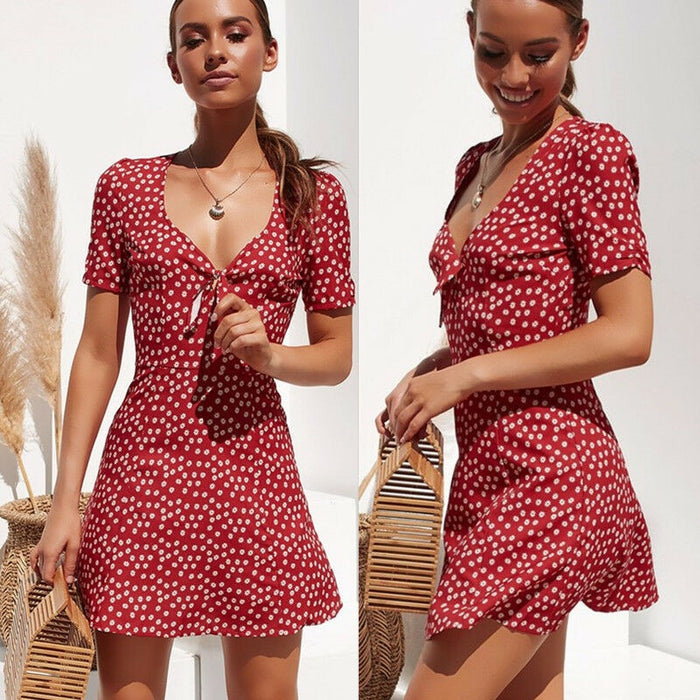 casual floral mini dress