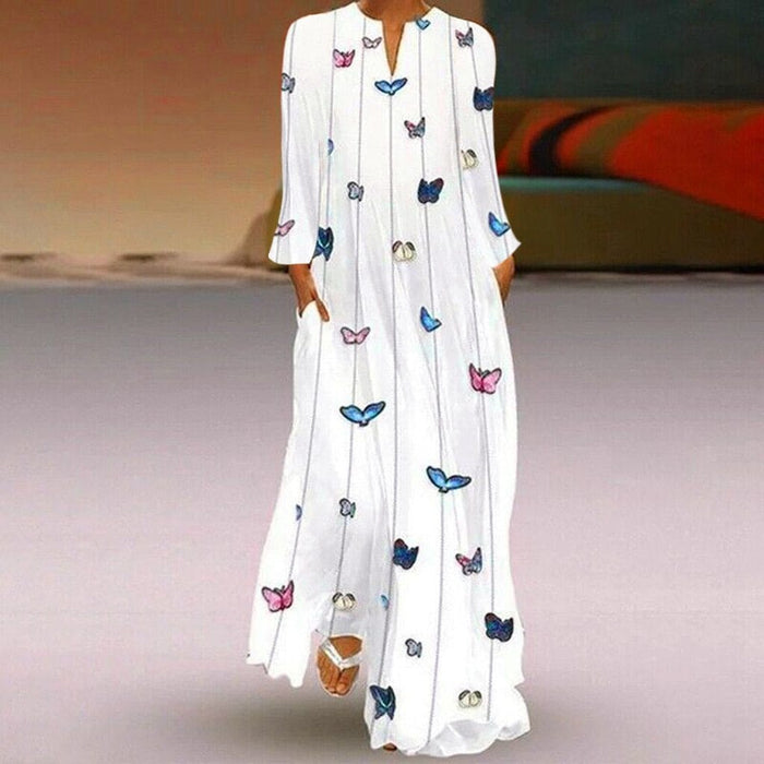 long sleeve butterfly dress