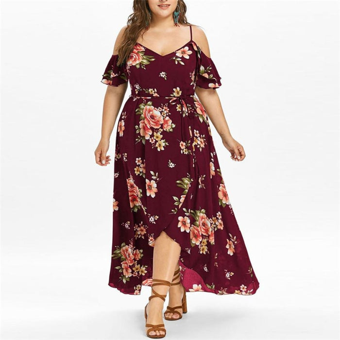 flower print long dress