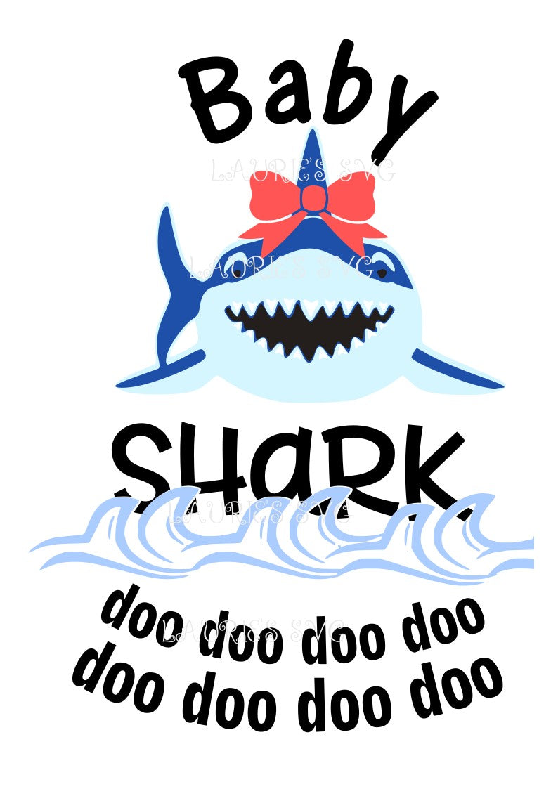 Download Svg File Baby Shark Doo Doo Doo Download Instant Georgia Southern Glitter