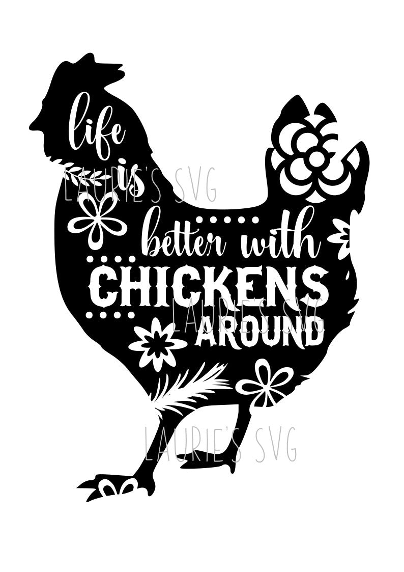 Download Svg Designs Life Is Better With Chickens Instant Download Georgia Southern Glitter