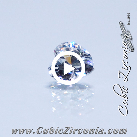 Heart cut Cubic Zirconia loose stone 360 video