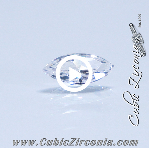 Marquise cut Cubic Zirconia loose stone 360 video