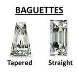 baguette cut cubic zirconia stones