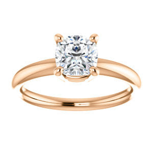 CZ Engagement Ring- Cushion Cut Elevated Solitaire – Cubic Zirconia CZ