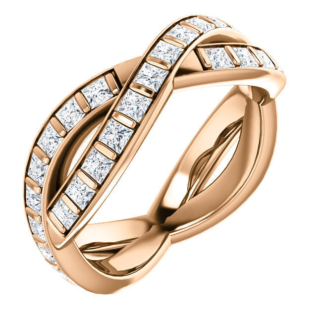 CZ Anniversary Ring Band, Style 05-39 (Inifinity Inspired Round or ...