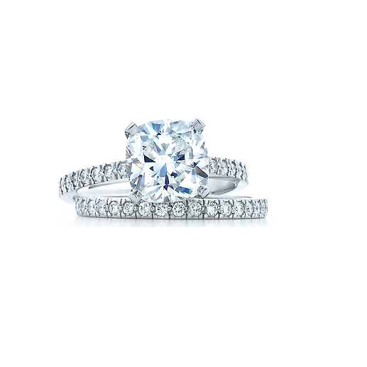 tiffany cushion cut solitaire