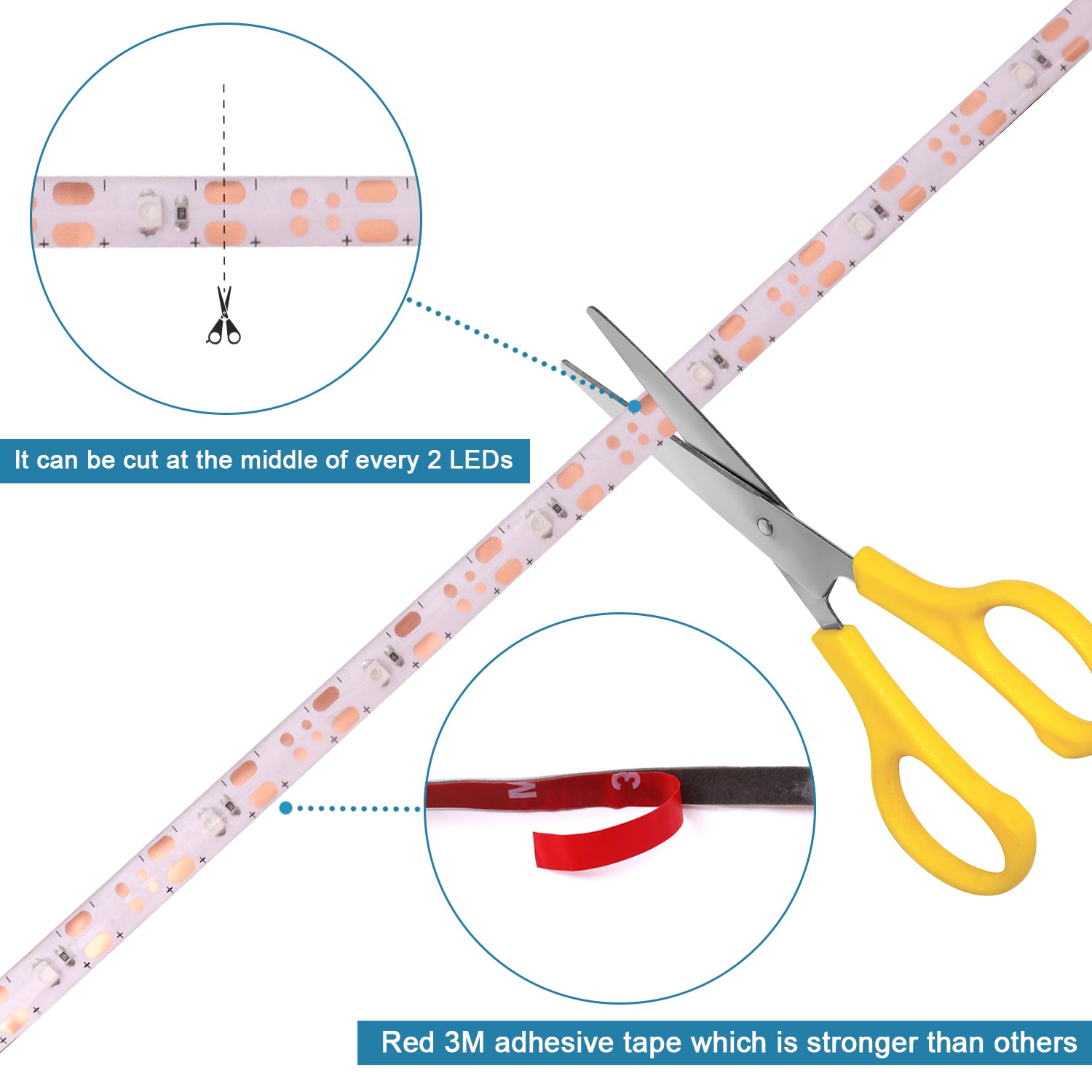 super broght battery led strip lights