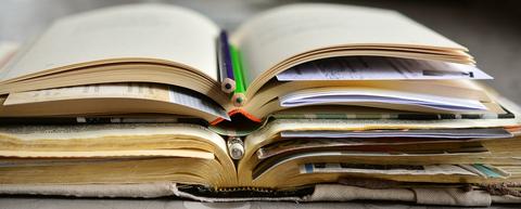 Legal textbooks belonging to an Oxford University Law student