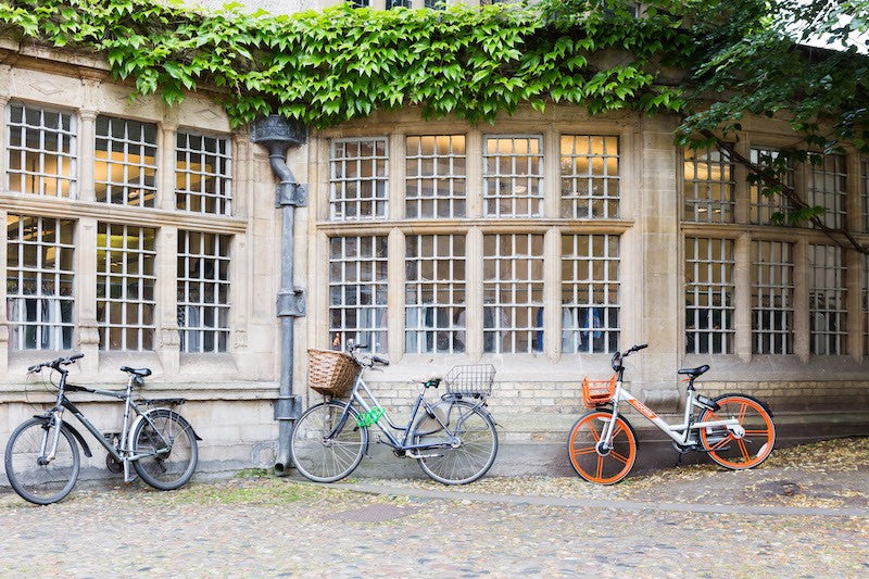 Cycling in the historic university city of Cambridge