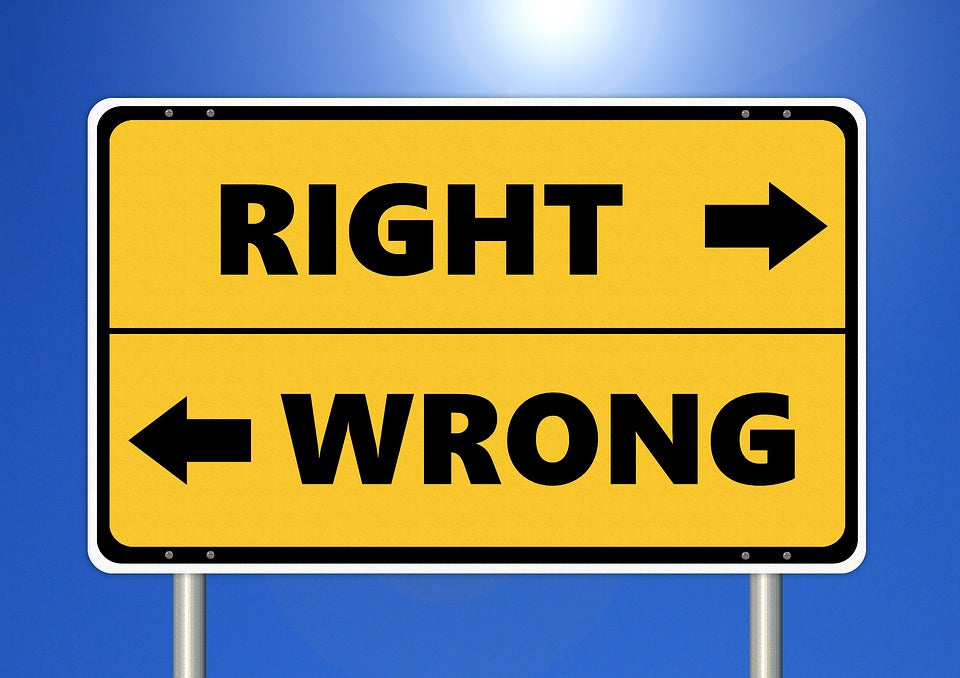 Go right for right or left for wrong