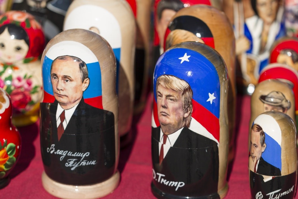 Donald Trump and Vladamir Putin Russian Dolls.