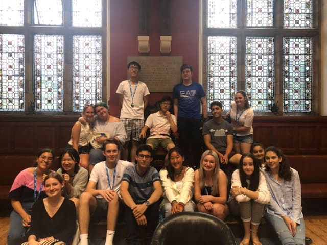 Summer school students in the Oxford Union