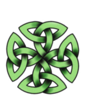 green celtic cross no background