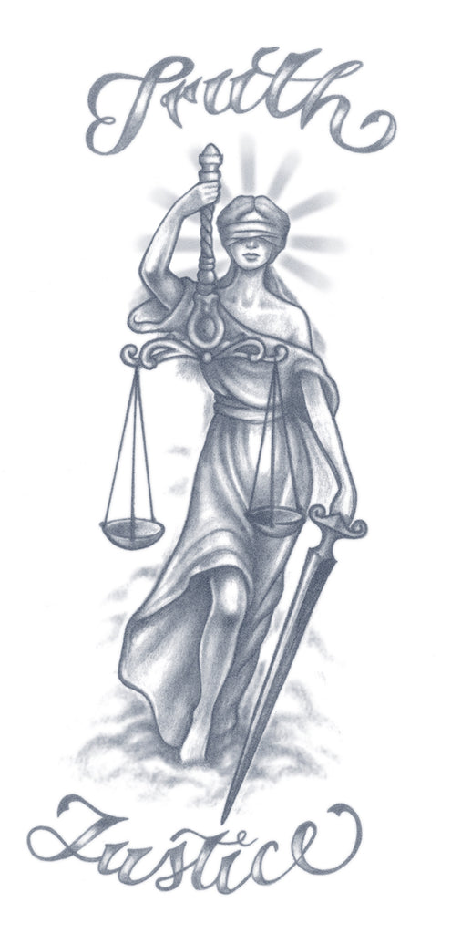 40 Lady Justice Tattoo Designs For Men  Impartial Scale Ideas